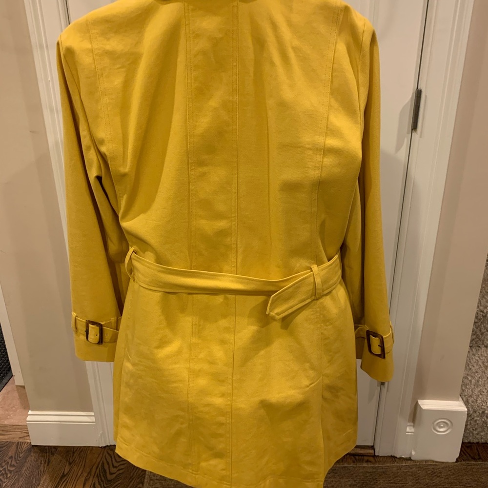 Woven Talbots Canary Trench Coat - Picture 2 of 6